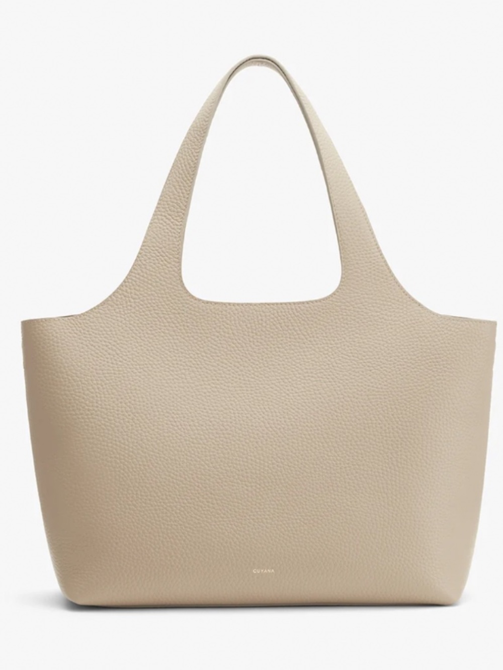 Cuyana System Tote 16-Inch | Stone Pebbled Leather
